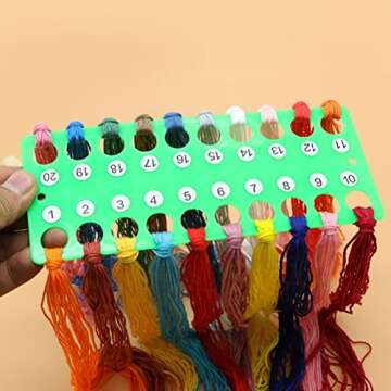 Teemico 12 Pack Embroidery Floss Organizer Cross Stitch Thread Holder Storage Tool (12)