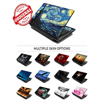LSS Laptop 15 15.6 Skin Cover with Colorful Blue Moon Scenery Pattern for HP Dell Lenovo Apple Asus Acer Compaq - Fits 13.3" 14" 15.6" 16" (2 Wrist Pads Free)