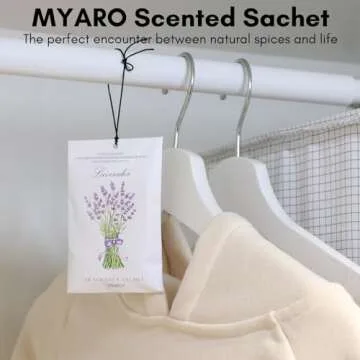 MYARO 12 Packs Lavender Scented Sachets Air Freshener for Drawer and Closet, Long-Lasting Sachets Bags Drawer deodorizers Fresh Scents, Home Fragrance for Lover
