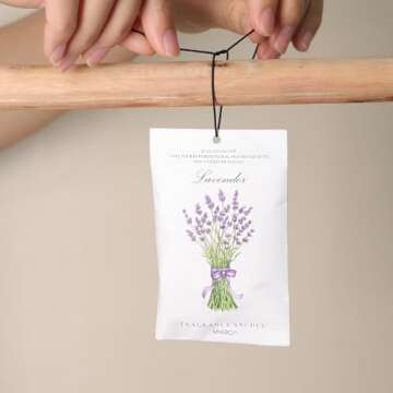 MYARO 12 Packs Lavender Scented Sachets Air Freshener for Drawer and Closet, Long-Lasting Sachets Bags Drawer deodorizers Fresh Scents, Home Fragrance for Lover