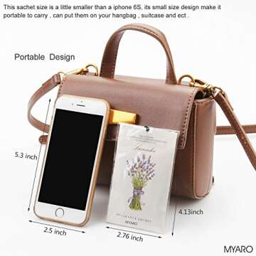 MYARO 12 Packs Lavender Scented Sachets Air Freshener for Drawer and Closet, Long-Lasting Sachets Bags Drawer deodorizers Fresh Scents, Home Fragrance for Lover