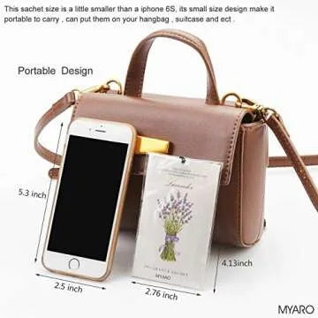 MYARO 12 Packs Lavender Scented Sachets Air Freshener for Drawer and Closet, Long-Lasting Sachets Bags Drawer deodorizers Fresh Scents, Home Fragrance for Lover