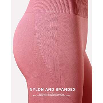 Workout Sets for Women 2 Piece High Waisted Seamless Leggings with Padded Stretchy Sports Bra Sets Yoga Outfit Jogging Gym Clothes(NA007M- Rust red)