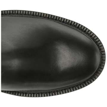 Sam Edelman Elayna Combat Boot Black Leather 8 Medium