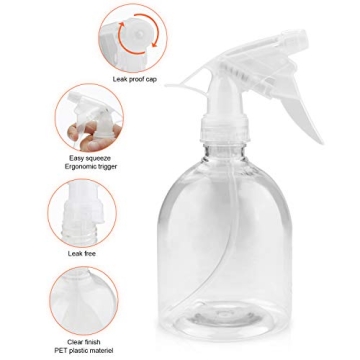 Woaiwo-q 16oz Plastic Spray Bottles for Cleaning Solutions