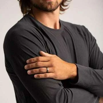 Enso Rings Thin Silicone Wedding Band - Stackable & Breathable