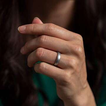 Enso Rings Thin Silicone Wedding Band - Stackable & Breathable