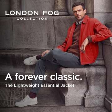 London Fog Men's Auburn Zip-Front Golf Jacket (Regular & Big-Tall Sizes), Chili, Small