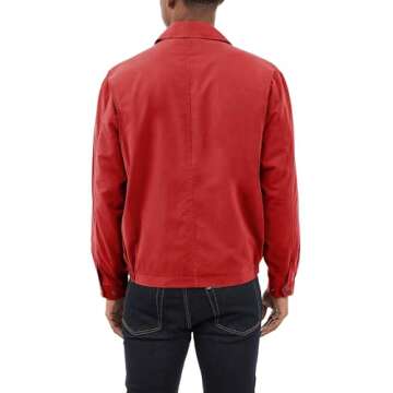 London Fog Men's Auburn Zip-Front Golf Jacket (Regular & Big-Tall Sizes), Chili, Small