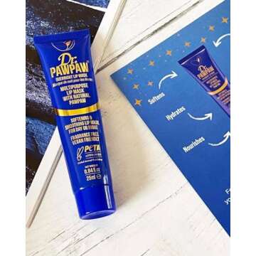 Dr. PawPaw Multipurpose Overnight Lip Mask - Lip Sleeping Mask with Peptides - Natural Lip Moisturizer for Plumper Lip - Cruelty Free - 0.84 oz
