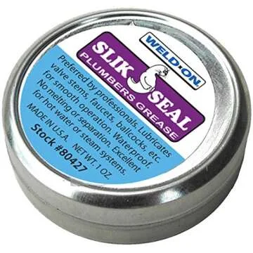 Weld-On 80427 Slik Seal Plumbers Grease - 1 oz Waterproof Grease for Plumbing