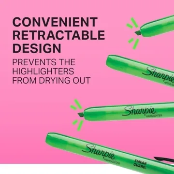 SHARPIE Retractable Highlighters for Bright Note-Taking