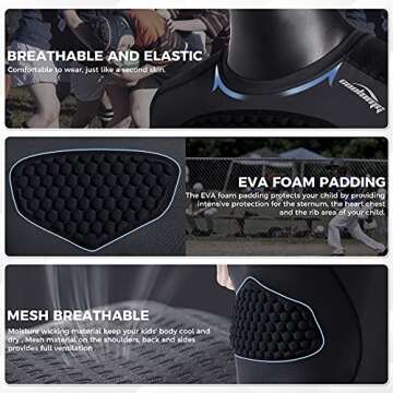 COOLOMG Youth Baseball Chest Protector for Ultimate Safety