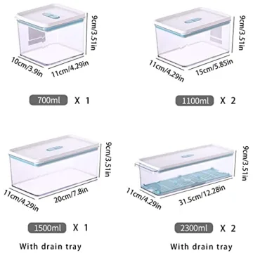 MineSign Stackable Fridge Organizers for Produce Storage