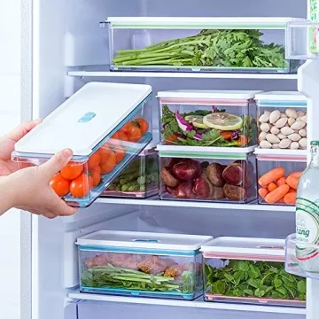 MineSign Stackable Fridge Organizers for Produce Storage