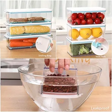 MineSign Stackable Fridge Organizers for Produce Storage