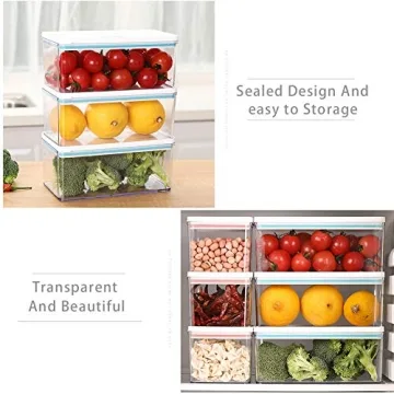 MineSign Stackable Fridge Organizers for Produce Storage