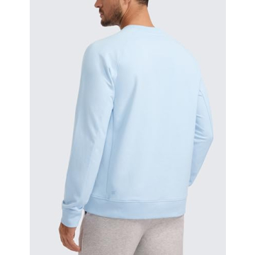 CRZ YOGA Men's Crewneck Sweatshirt French Terry Style