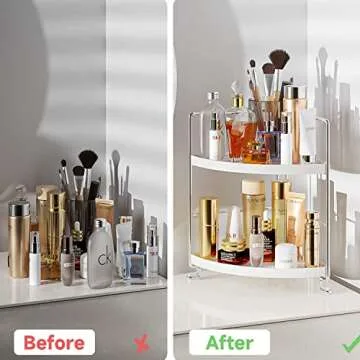 Stylish KINGBERWI Bathroom Corner Organizer for Small Spaces