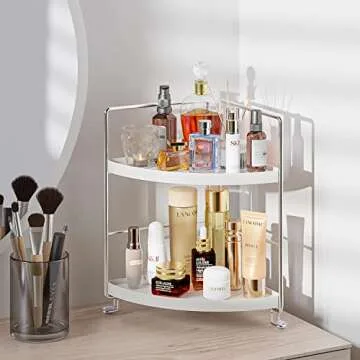 Stylish KINGBERWI Bathroom Corner Organizer for Small Spaces