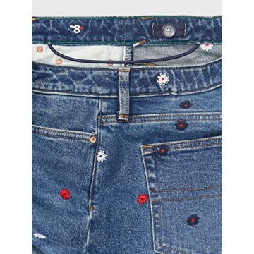 Tommy Hilfiger Adaptive Women's Embroidery Jeans Medium Wash