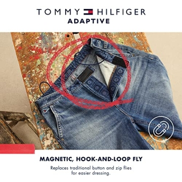 Tommy Hilfiger Adaptive Women's Embroidery Jeans Medium Wash