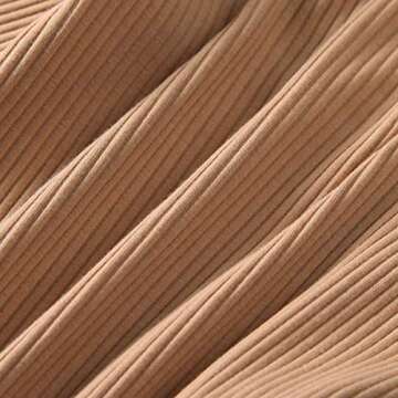 CIYCUIT Newborn Baby Boy Girl Cotton Knitted Onesie Jumpsuit Gender Neutral Infant Ribbed Romper Clothes Khaki 0-3 Months