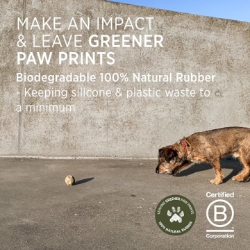 HEVEA Moon Ball Dog Toy - Natural Rubber Fetch & Treat