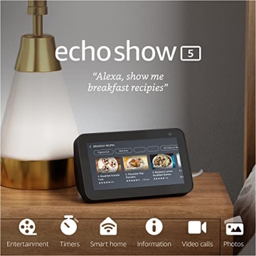 Echo Show 5 (2nd Gen) Smart Display with Alexa Charcoal