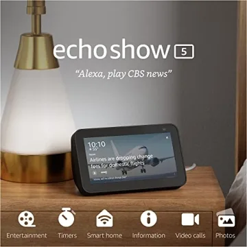 Echo Show 5 (2nd Gen) Smart Display with Alexa Charcoal