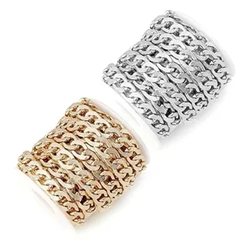 Gold Plated Aluminum Chunky Chain for Jewelry Making