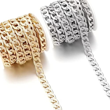 Gold Plated Aluminum Chunky Chain for Jewelry Making