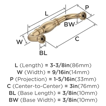 Shop Amerock Champagne Bronze Cabinet Pull for Elegant Touch
