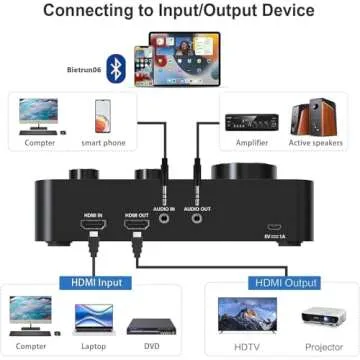 Wireless Karaoke Mixer System with Dual Handheld Microphones