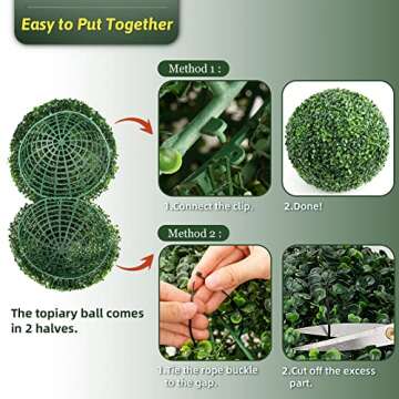 ROTEBIENE 2 Packs 18.9-Inch Outdoor Topiary Balls