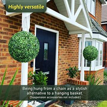 ROTEBIENE 2 Packs 18.9-Inch Outdoor Topiary Balls