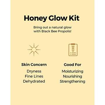 COSRX Honey Glow Kit, Korean Skin Care Set with Propolis Facial Toner, Serum, & Cream, Mini Travel Essentials, Deep Moisture, Hydration, Nourishment, Travel Size Gift Set, Korean Skin Care
