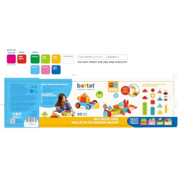 Battat Bristle Blocks Building Toys for Kids 80 pcs