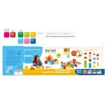 Battat Bristle Blocks Building Toys for Kids 80 pcs