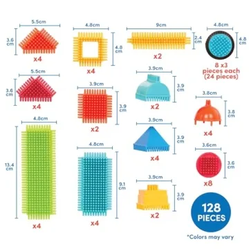 Battat Bristle Blocks Building Toys for Kids 80 pcs