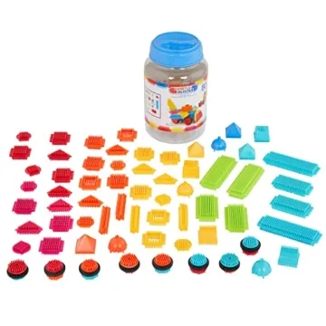 Battat Bristle Blocks Building Toys for Kids 80 pcs