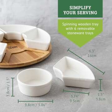 Chef Tacos Ceramic Taco Serving Platter for Parties