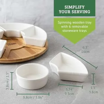 Chef Tacos Ceramic Taco Serving Platter for Parties