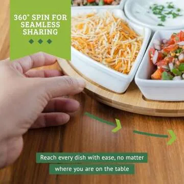 Chef Tacos Ceramic Taco Serving Platter for Parties