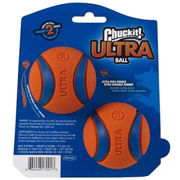 Chuckit! Ultra Ball, Medium 2 Pack Ultra Squeaker Ball 2 Pack