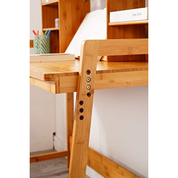 UNICOO Adjustable Bamboo Kids Desk and Chair Set
