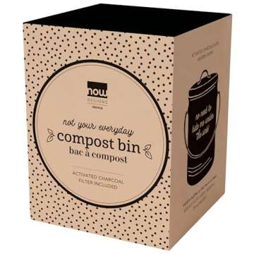 Now Designs Vintage Compost Bin - Eco-Friendly Kitchen Must-Have