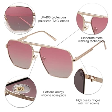 Shop SOJOS Retro Oversized Polarized Sunglasses for All