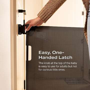 Cumbor 2 Pack Baby Gate Retractable Gates for Stairs, Mesh Dog Gate for The House, Wide Pet Gate 33" Tall, Extends to 55" Wide, Long Child Safety Gates for Doorways, Hallways, Indoor/Outdoor(Black)