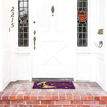 Juvale Halloween Coir Door Mat, 30x17 Inches Welcome Witches Door Mat, Durable Halloween Outdoor Mat for Seasonal Decor, Nonslip Witchy Front Door Mat for Porch, Patio, and Entryway